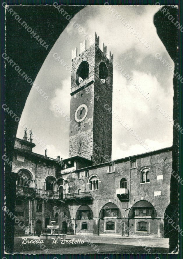 Brescia Palazzo Broletto PIEGHE D'Annunzio FG Foto cartolina KB5507 – fronte