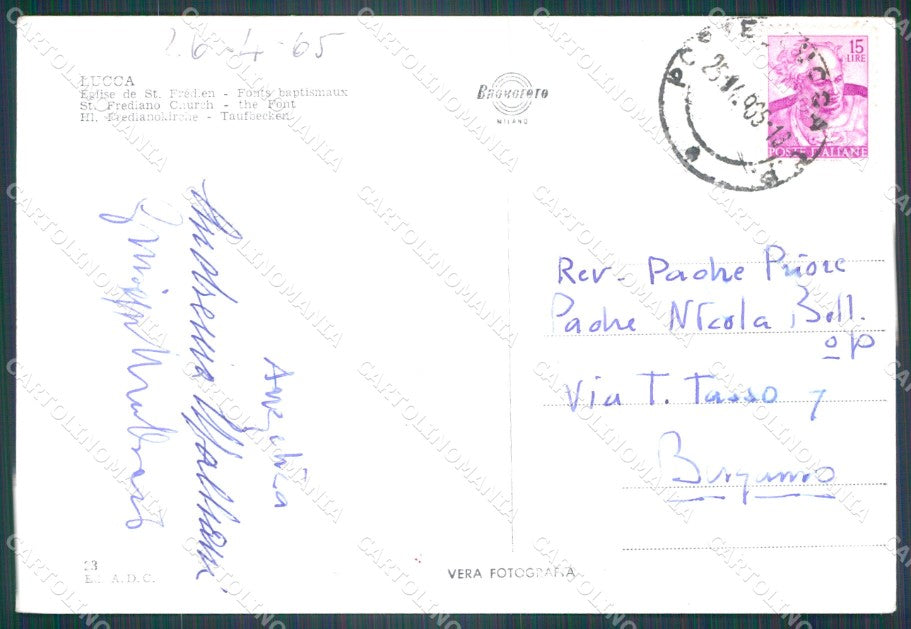 Lucca Città Chiesa San Frediano FG Foto cartolina KB5511 – retro