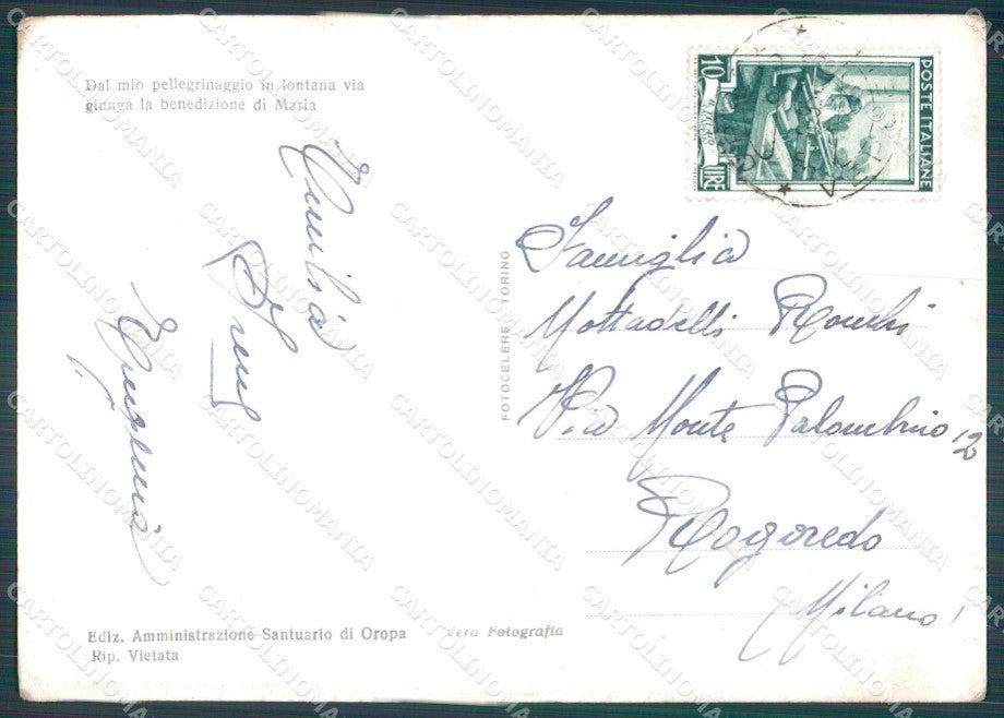 Biella Oropa Santuario PIEGHINA FG Foto cartolina KB5521 – retro