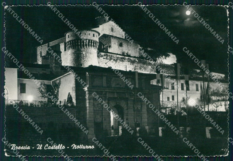 Brescia Città Chiaro di Luna PIEGHINE FG Foto cartolina KB5526 – fronte