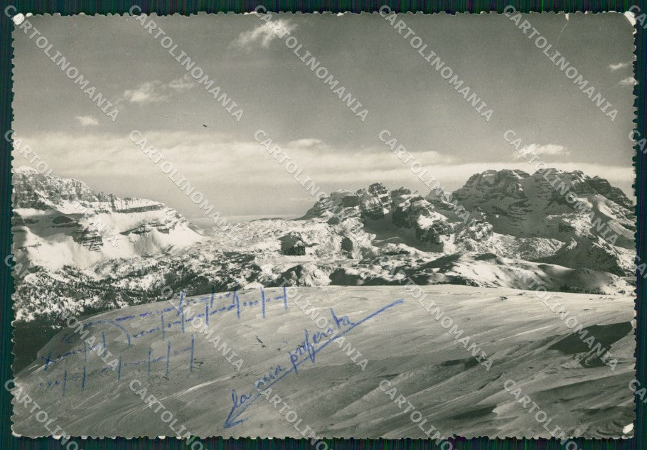 Trento Pinzolo Madonna di Campiglio Nevicata PIEGA Foto cartolina KB5533 – fronte