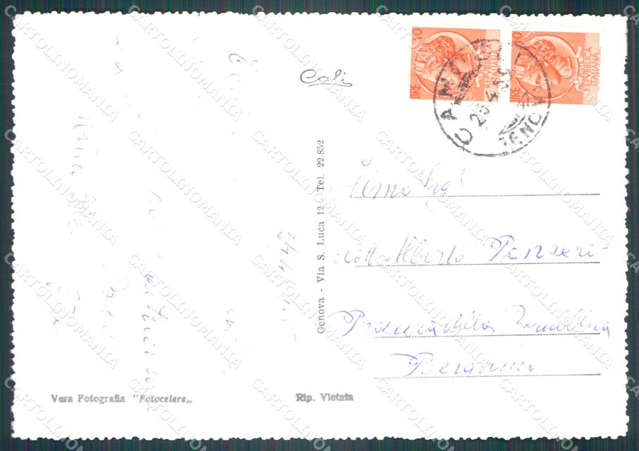 Genova Camogli Golfo Paradiso FG Foto cartolina KB5544 – retro