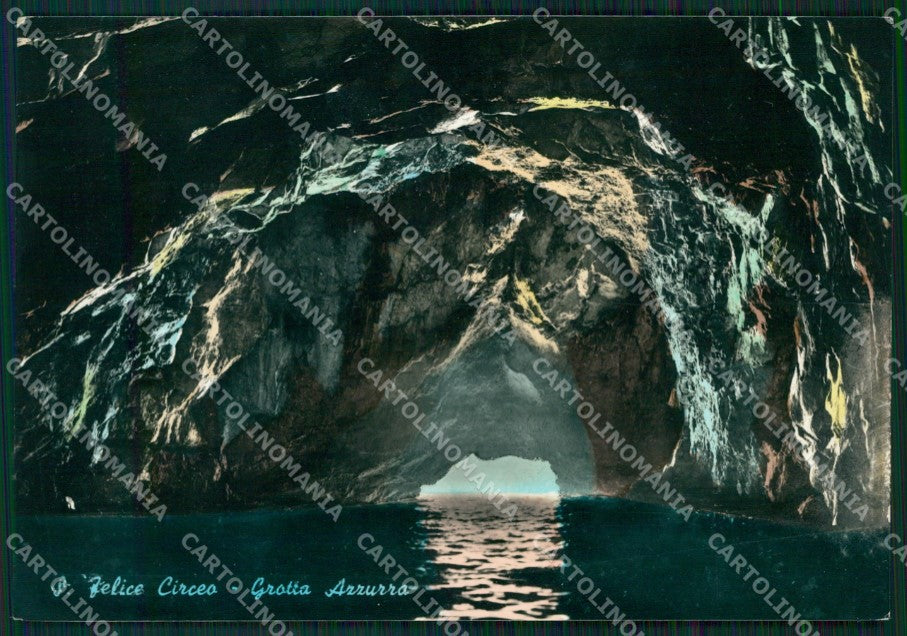 Napoli Capri Grotta Azzurra PIEGATA FG Foto cartolina KB5555 – fronte