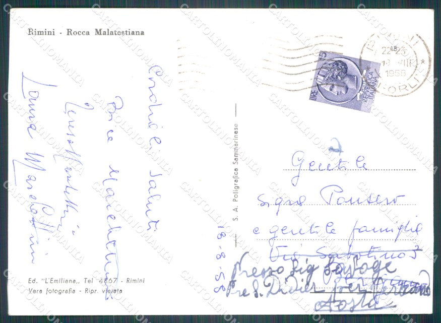 Rimini Città FG Foto cartolina KB5575 – retro
