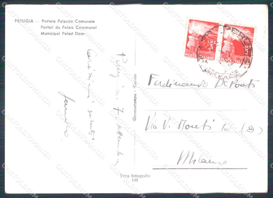 Perugia Città FG Foto cartolina KB5602 – retro