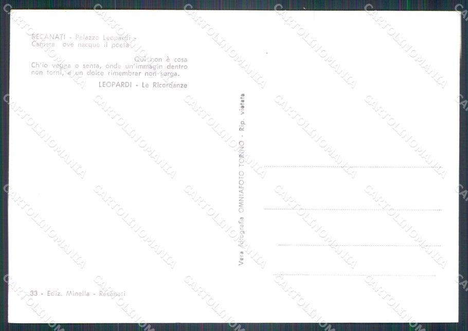 Macerata Recanati FG Foto cartolina KB5606 – retro