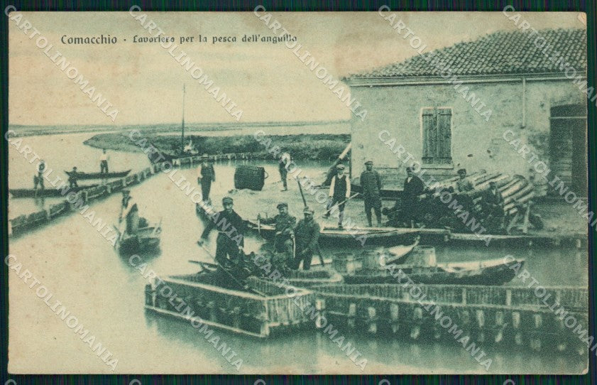 Ferrara Comacchio Pesca Anguilla cartolina KF0008 – fronte