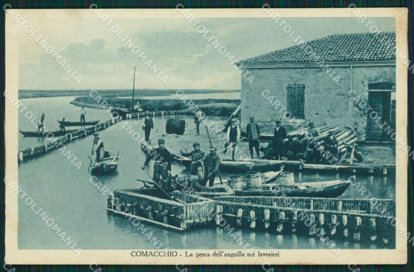 Ferrara Comacchio Pesca Anguilla cartolina KF0009 – fronte