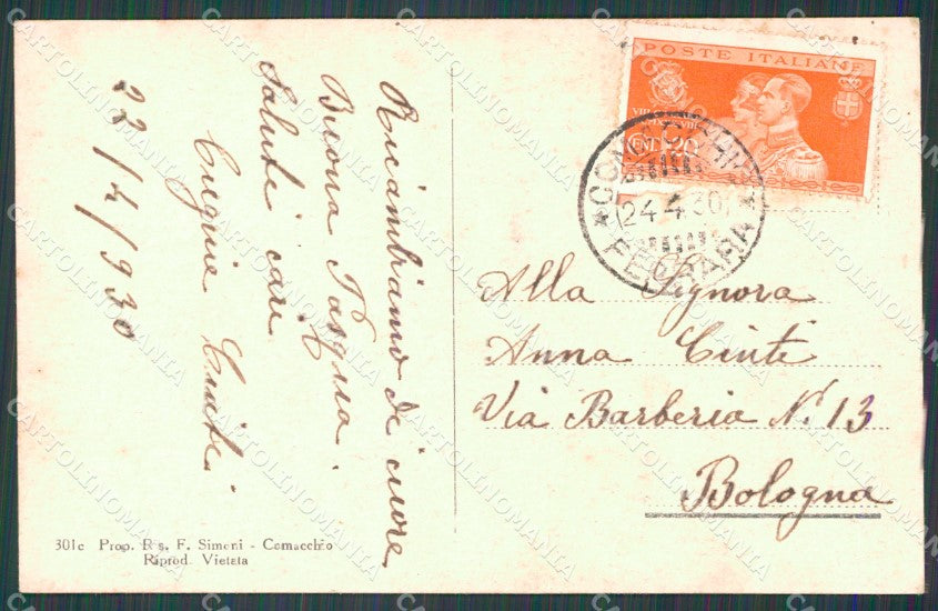 Ferrara Comacchio cartolina KF0019 – retro