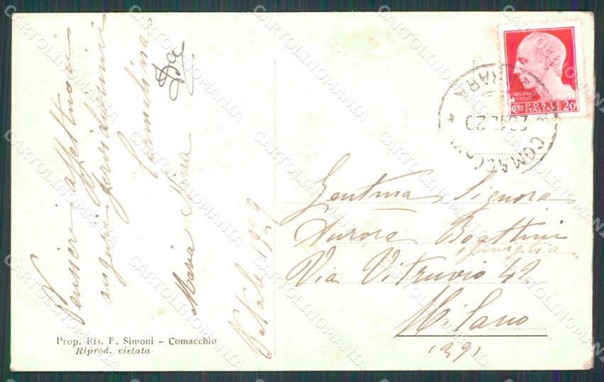 Ferrara Comacchio Barche cartolina KF0041 – retro