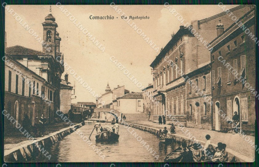 Ferrara Comacchio Barche cartolina KF0043 – fronte