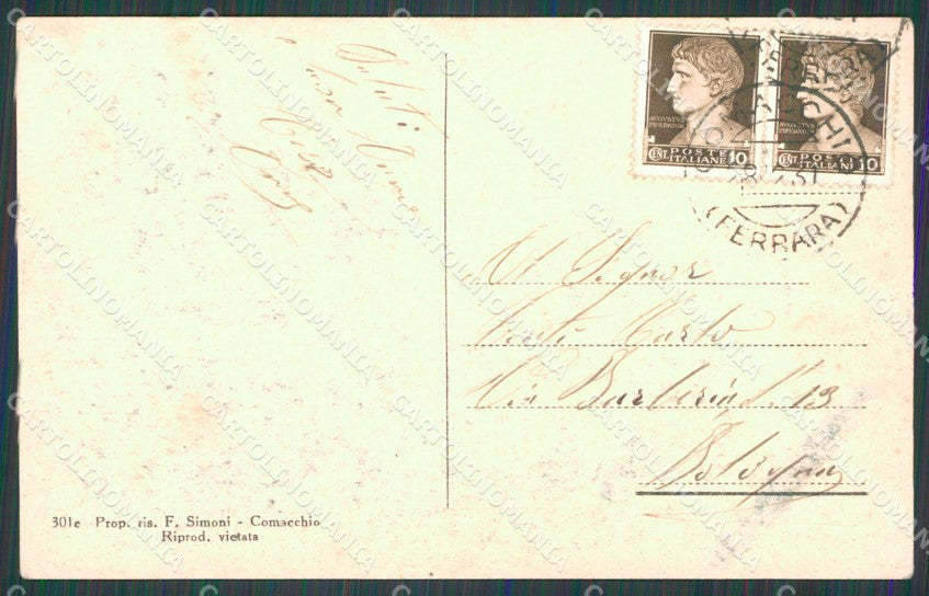 Ferrara Comacchio Barche cartolina KF0043 – retro