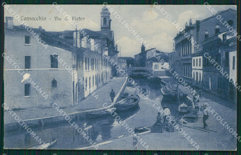 Ferrara Comacchio Barche ABRASA cartolina KF0048 – fronte