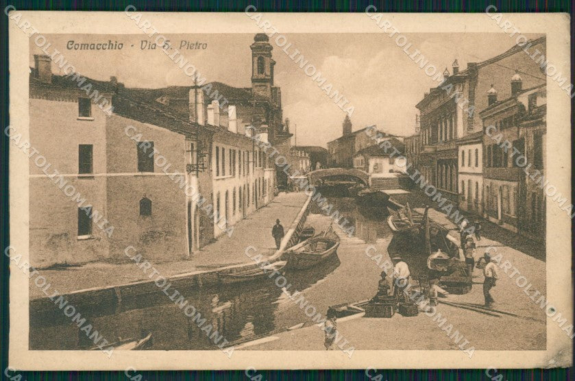Ferrara Comacchio Barche PIEGA cartolina KF0049 – fronte
