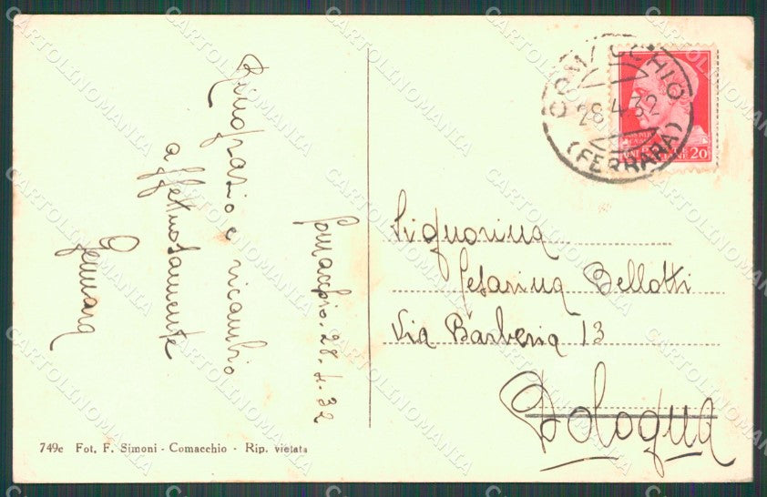 Ferrara Comacchio cartolina KF0071 – retro