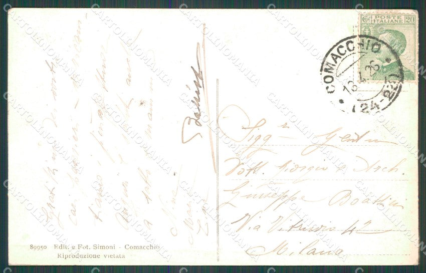 Ferrara Comacchio Banca SCOLLATA cartolina KF0072 – retro