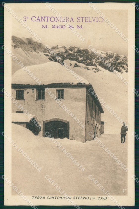 Sondrio Cantoniera Stelvio Nevicata GdF Guardia di Finanza FORO cartolina KF0089 – fronte
