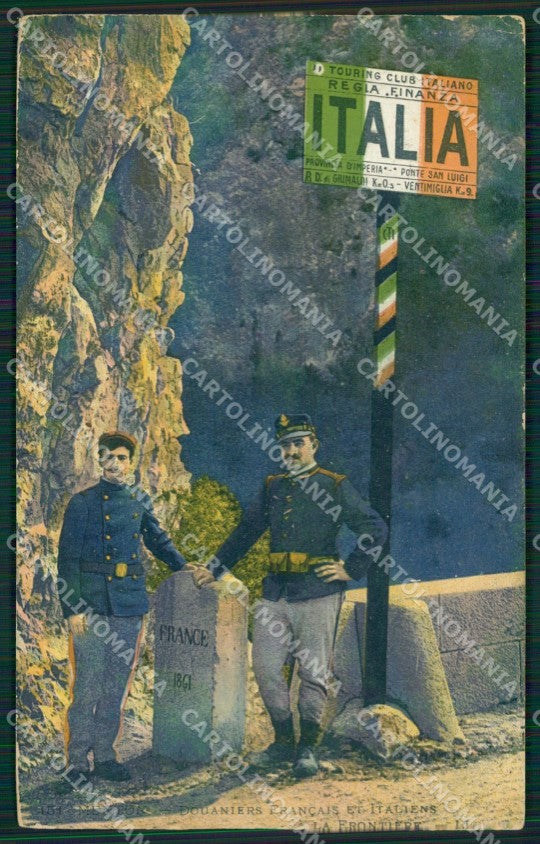 Imperia Ventimiglia Grimaldi GdF Guardia Finanza Militari PIEGA cartolina KF0092 – fronte