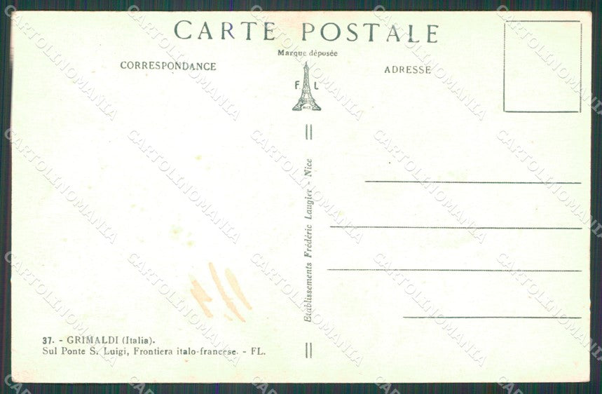 Imperia Ventimiglia Grimaldi GdF Guardia di Finanza Militari cartolina KF0094 – retro