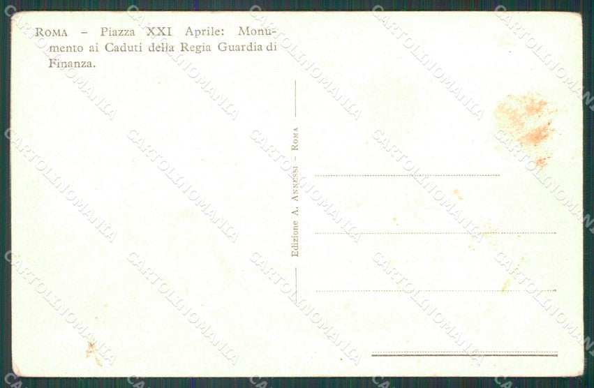 Roma Città GdF Guardia di Finanza Militari cartolina KF0116 – retro