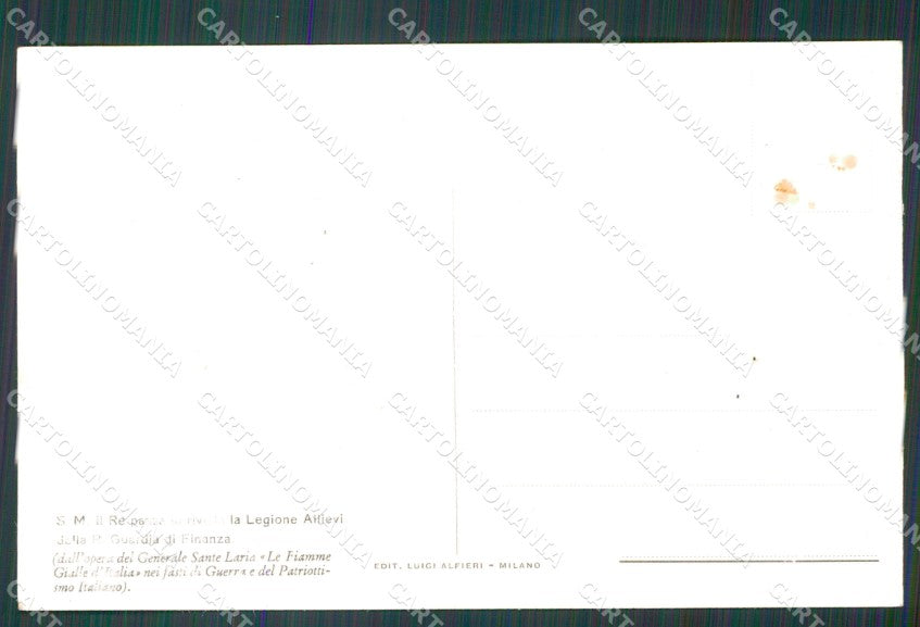 Roma Città GdF Guardia di Finanza Militari Savoia ABRASA FORO cartolina KF0127 – retro