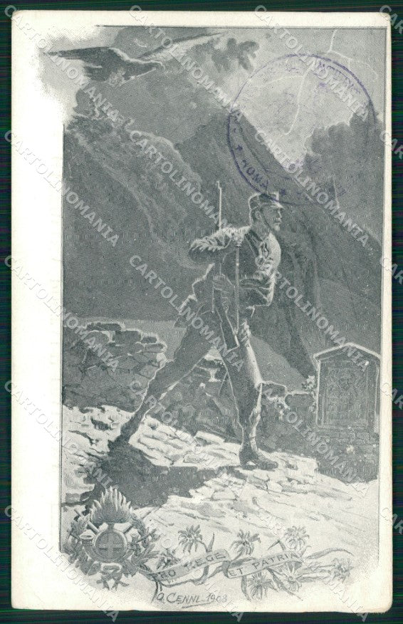 GdF Guardia di Finanza Militari Cenni 1903 cartolina KF0144 – fronte