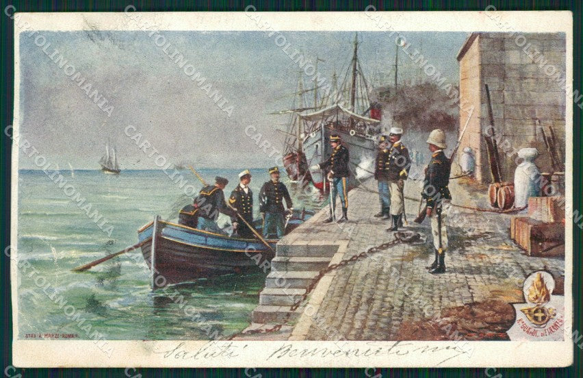 GdF Guardia di Finanza Militari Barche cartolina KF0147 – fronte