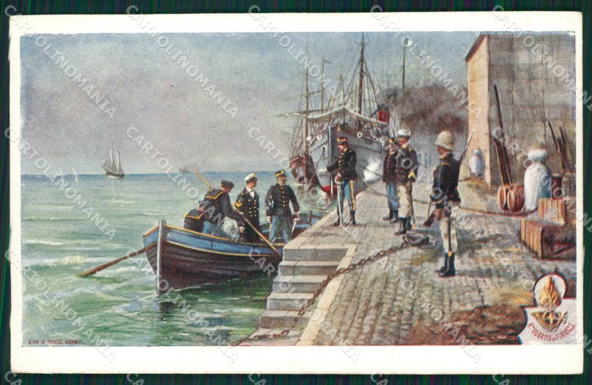 GdF Guardia di Finanza Militari Barche cartolina KF0148 – fronte