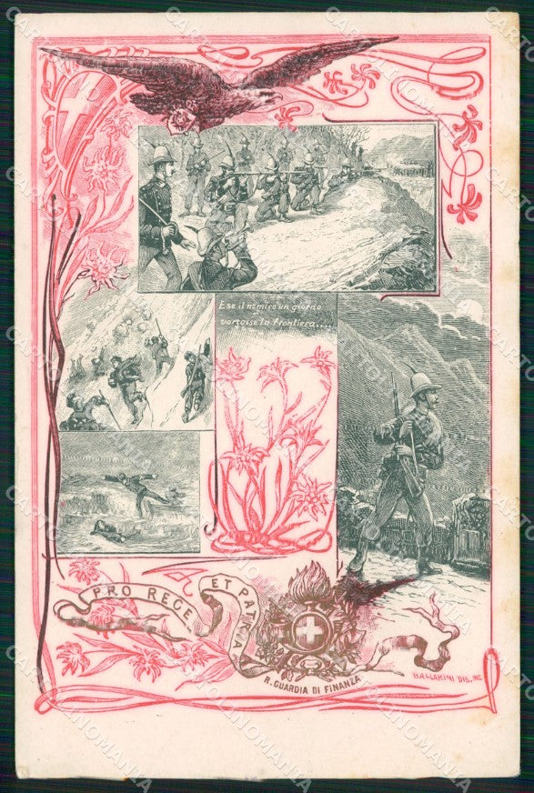 GdF Guardia di Finanza Militari Ballarini cartolina KF0151 – fronte