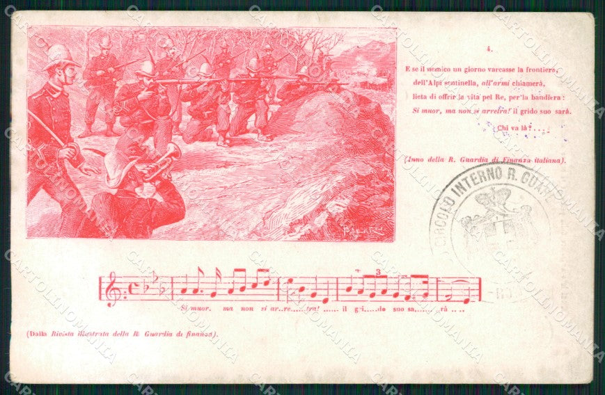 GdF Guardia di Finanza Militari Ballarini Spartito Musicale cartolina KF0162 – fronte