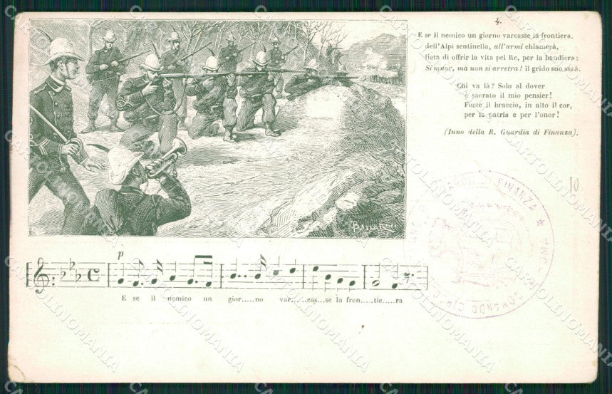 GdF Finanza Ballarini Rivista Illustrata Spartito Musicale cartolina KF0165 – fronte