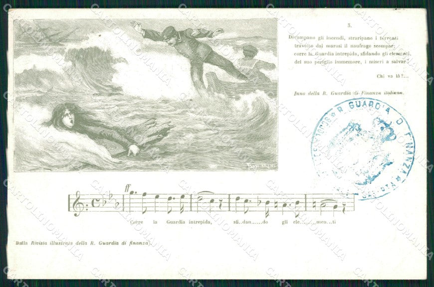 GdF Finanza Ballarini Spartito Musicale Rivista Illustrata cartolina KF0170 – fronte