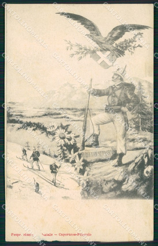 GdF Guardia di Finanza Militari Sci ABRASA cartolina KF0196 – fronte