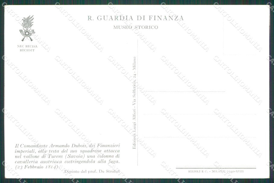 GdF Guardia di Finanza Militari Armando Dubois FG cartolina KF0226 – retro