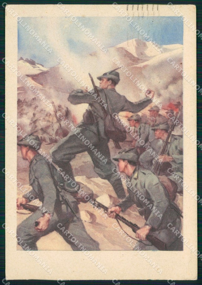 Albania Dobrej Alpini Intra GdF Guardia di Finanza PIEGA FG cartolina KF0246 – fronte