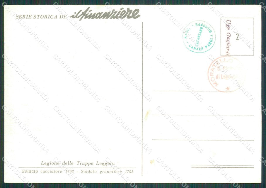 GdF Guardia di Finanza Militari Serie Storica Il Finanziere FG cartolina KF0260 – retro