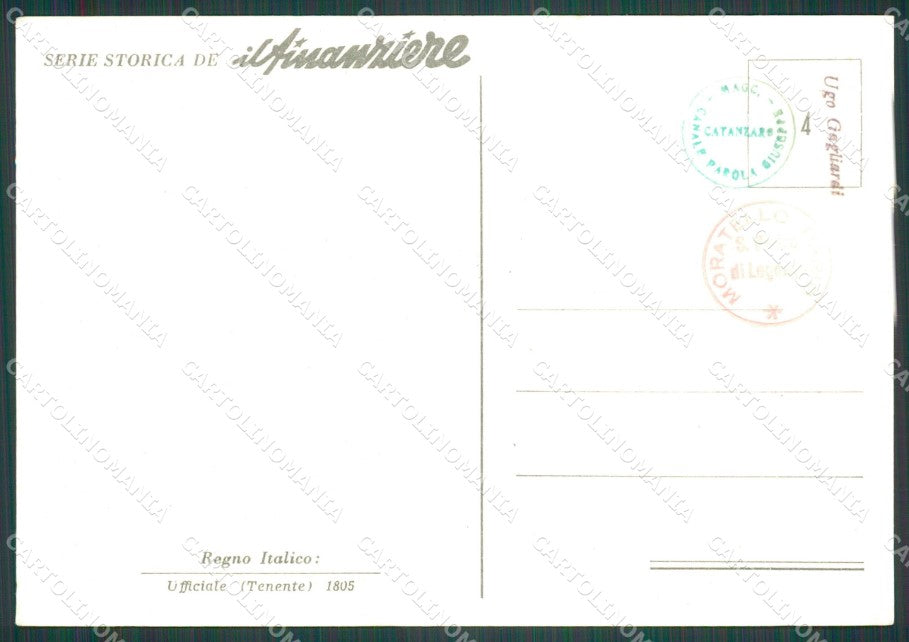 GdF Guardia di Finanza Militari Serie Storica Il Finanziere FG cartolina KF0262 – retro