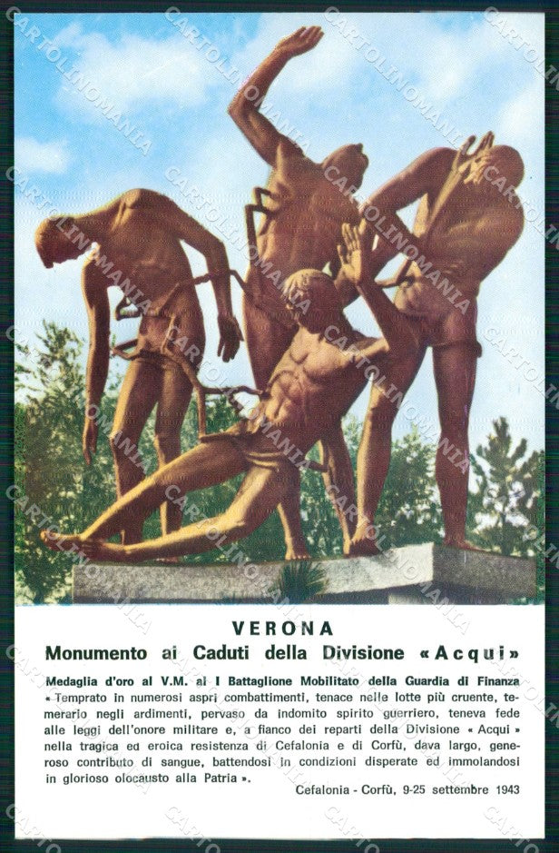 Verona Città GdF Guardia di Finanza Militari Corfù Greece FG cartolina KF0292 – fronte