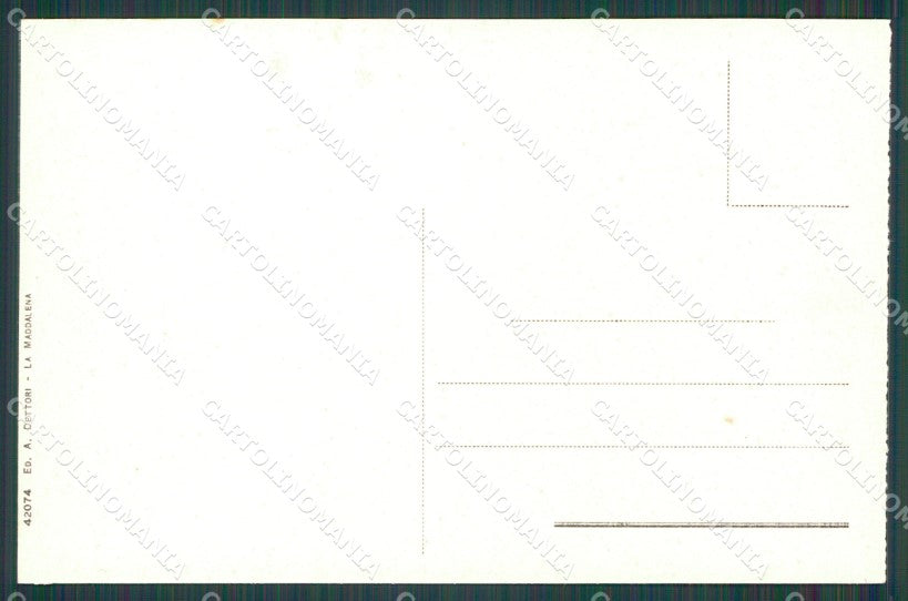 Sassari La Maddalena Piazza Municipio postcard KF1170 – retro