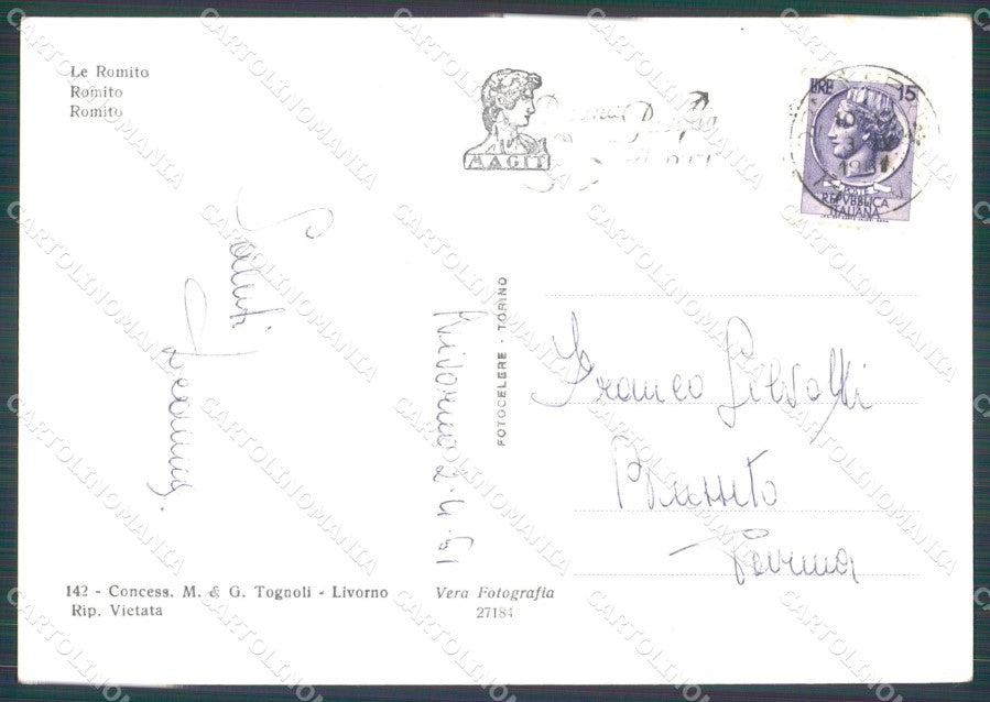 Livorno Antignano Romito Foto PIEGHINE Foto FG cartolina KF1525 – retro