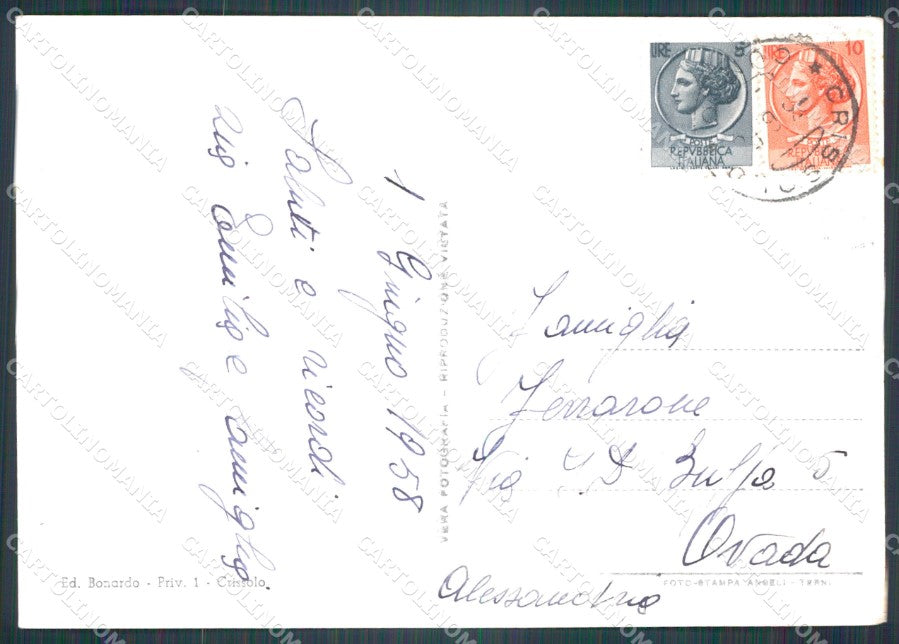 Cuneo Crissolo Foto FG cartolina KF1533 – retro