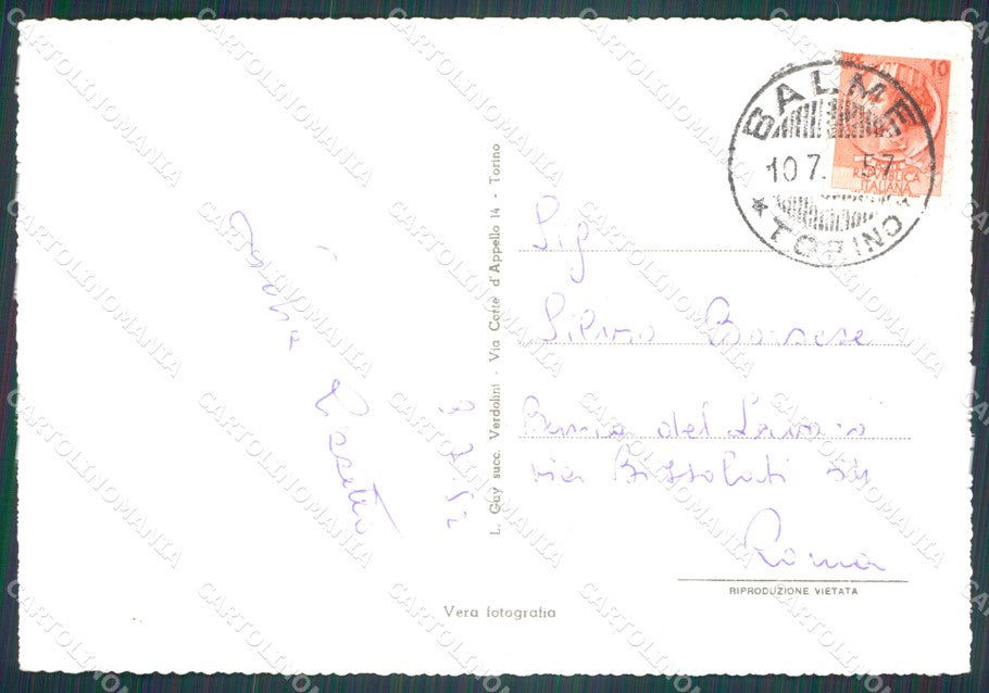 Torino Balme Piano della Mussa Foto FG cartolina KF1536 – retro