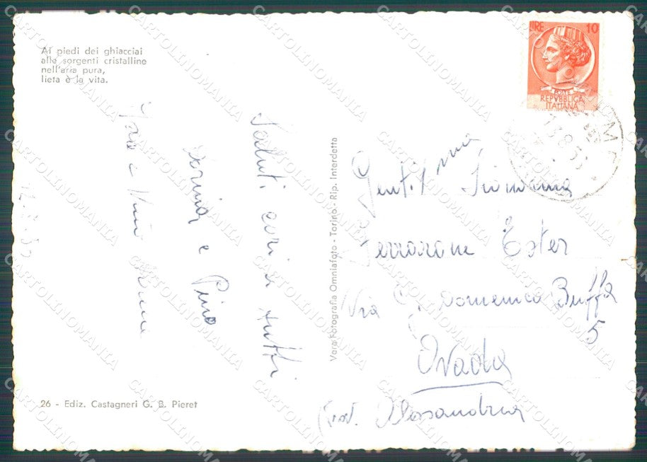 Torino Balme PIEGHINA Foto FG cartolina KF1538 – retro