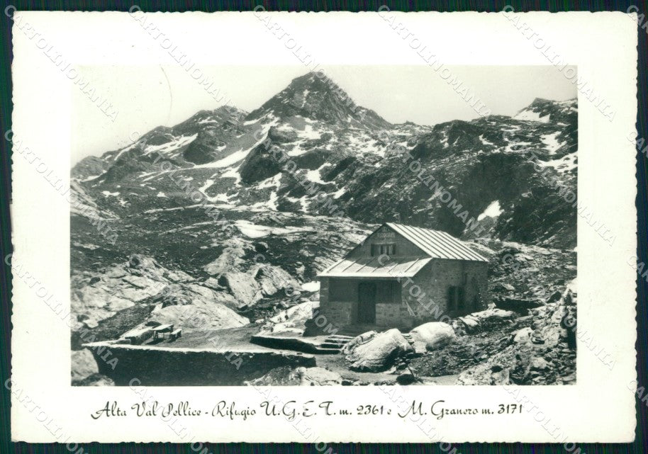Torino Rifugio Uget Alta Val Pellice Nevicata Cai Foto FG cartolina KF1539 – fronte