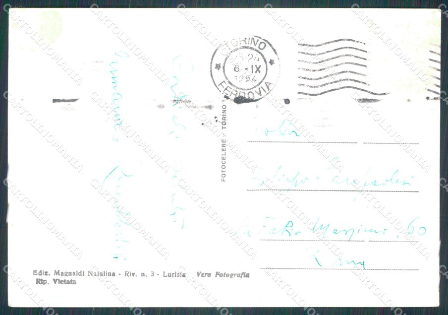 Cuneo Roccaforte Mondovì Lurisia PIEGATA COLLA Foto FG cartolina KF1541 – retro