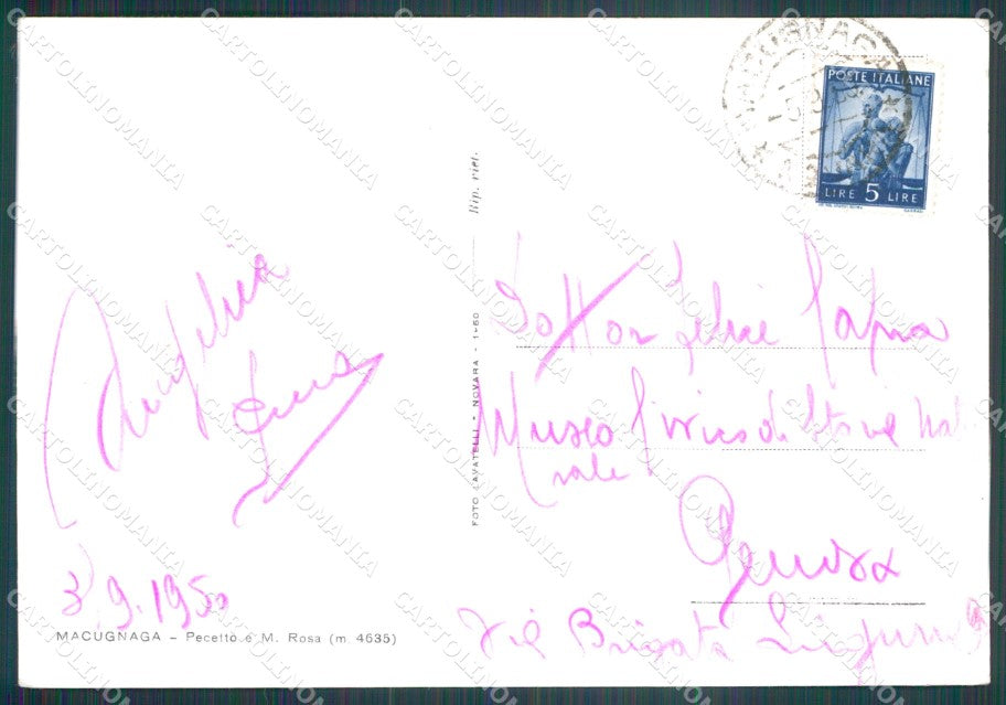 Verbania Macugnaga PIEGA Foto FG cartolina KF1543 – retro