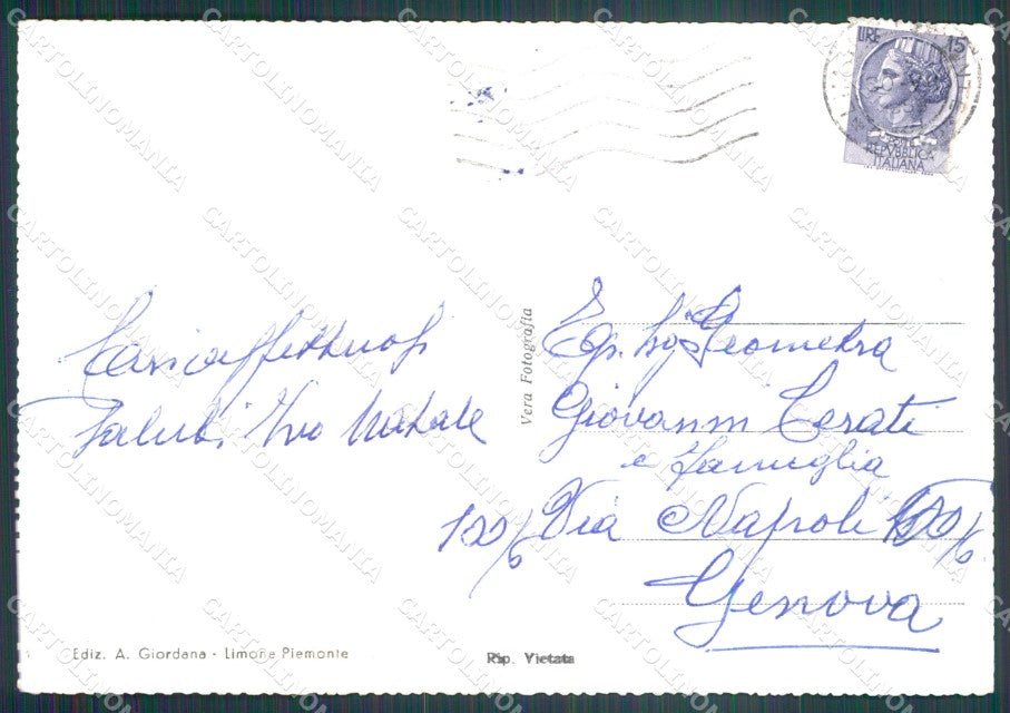 Cuneo Limone Piemonte ABRASA Foto FG cartolina KF1545 – retro