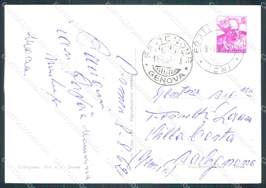 Cuneo Ormea Torre dei Saraceni Pizzo di Foto FG cartolina KF1549 – retro