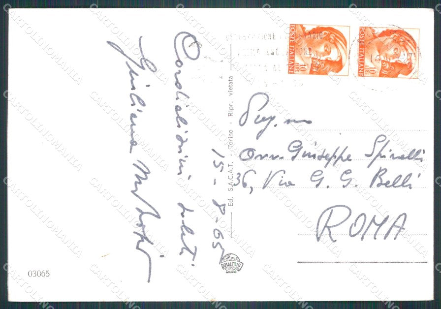 Aosta Courmayeur Rifugio Torino Monte Bianco Nevicata Foto FG cartolina KF1550 – retro