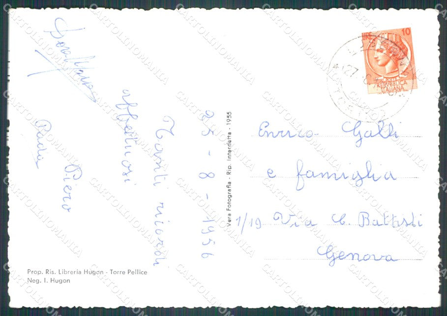 Torino Bobbio Pellice Val di Pellice Foto FG cartolina KF1551 – retro